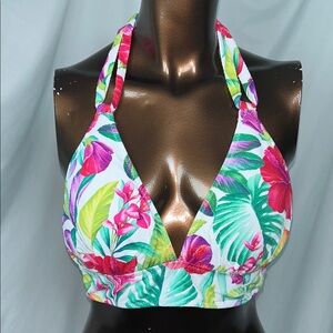 Tommy Bahama Island Cays Fiesta reversible Halter Bikini Top - Small - New